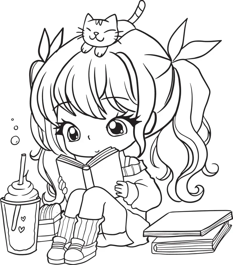 ảnh chibi không màu 7