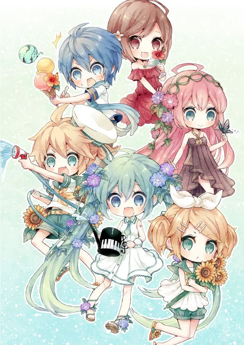 ảnh nhóm 6 người chibi 4