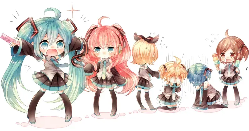 ảnh nhóm 6 người chibi 1