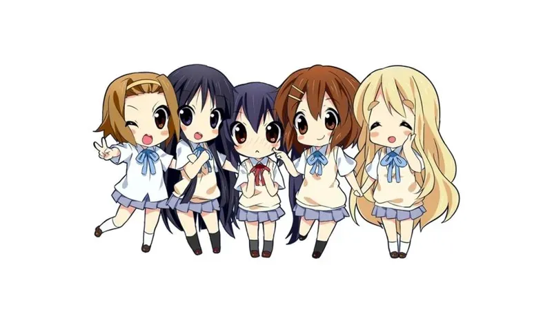 chibi ảnh anime nhóm 5 người nữ 13