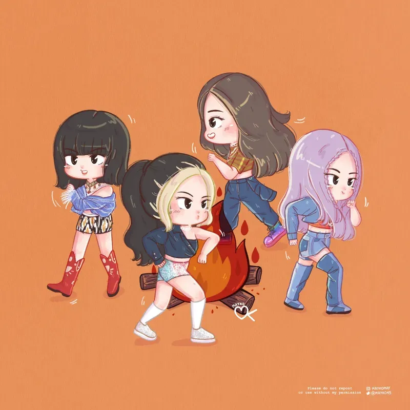 ảnh chibi Blackpink 1