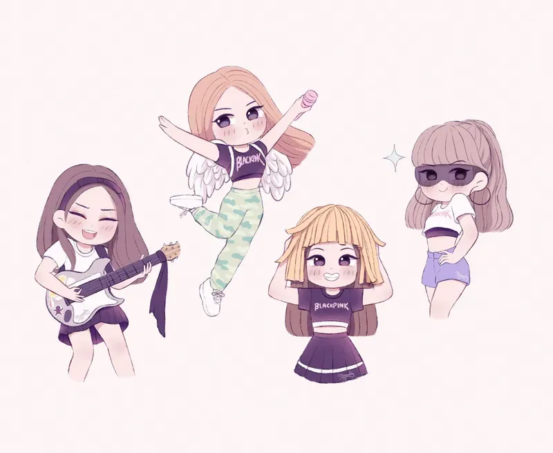 ảnh chibi Blackpink 3