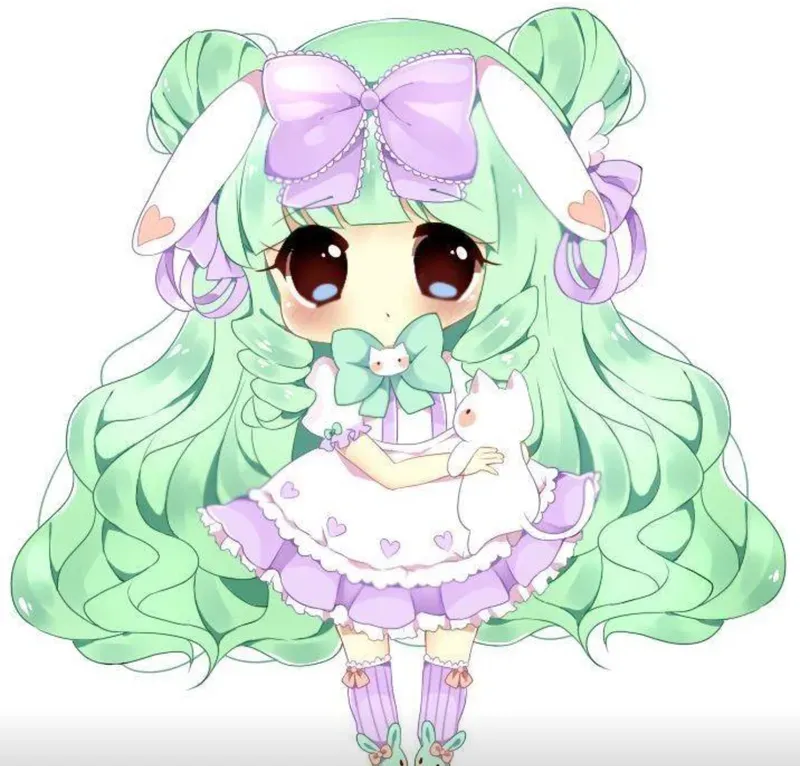 chibi thỏ cute 16