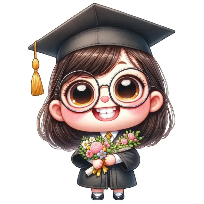 Hình ảnh chibi tốt nghiệp 17