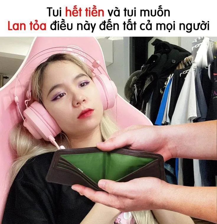 meme hết tiền 15