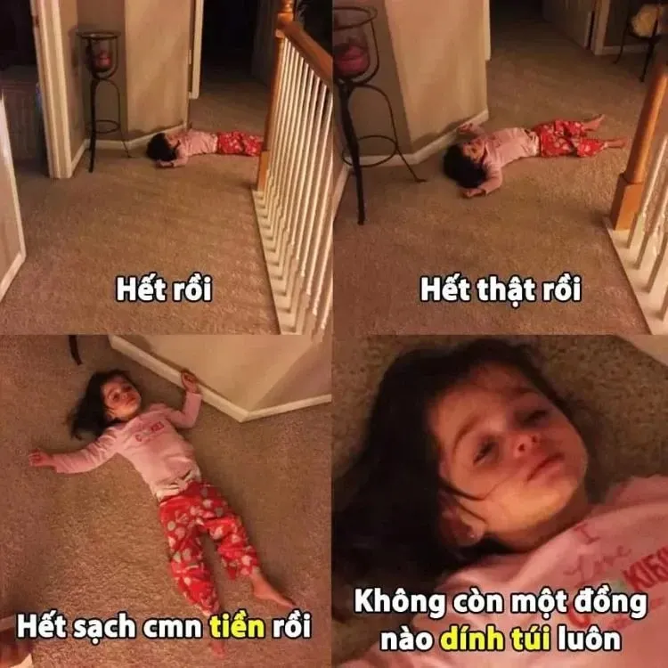 meme hết tiền 30