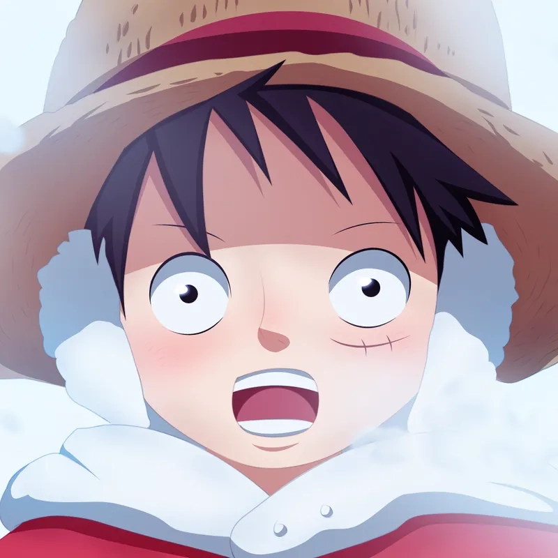 Hình ảnh avatar Luffy Gear 5 chibi đáng yêu