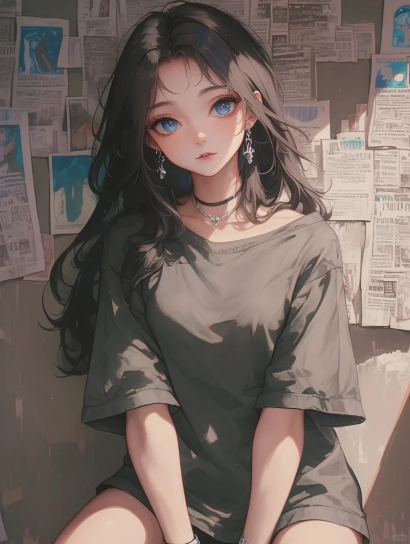 Hình nền anime girl mùa đông mang nét thanh thoát