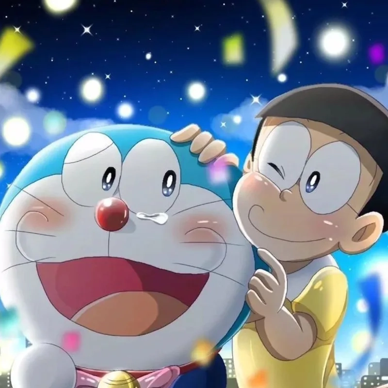 Tình bạn đẹp giữa tình bạn doraemon và nobita trong từng khung hình