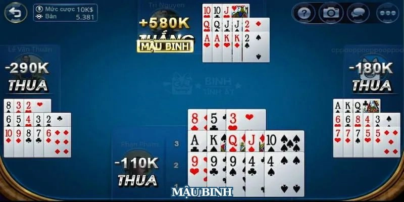 Mậu Binh - tựa game chiến thuật có độ khó cao