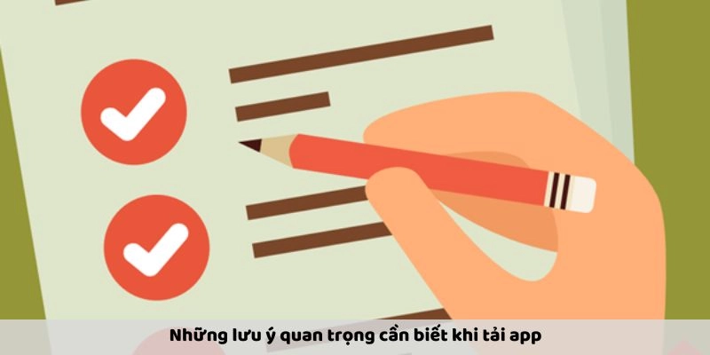 Những lưu ý quan trọng