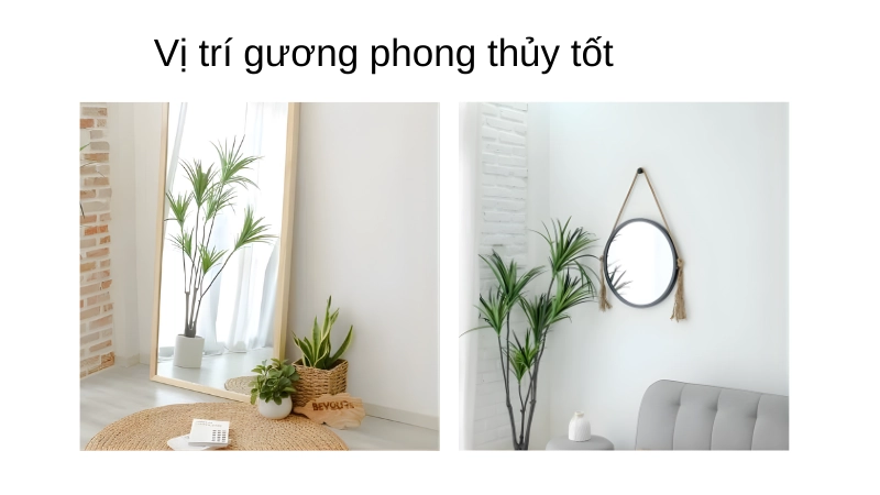 Hướng đặt gương phong thủy thu hút tài lộc cho gia chủ