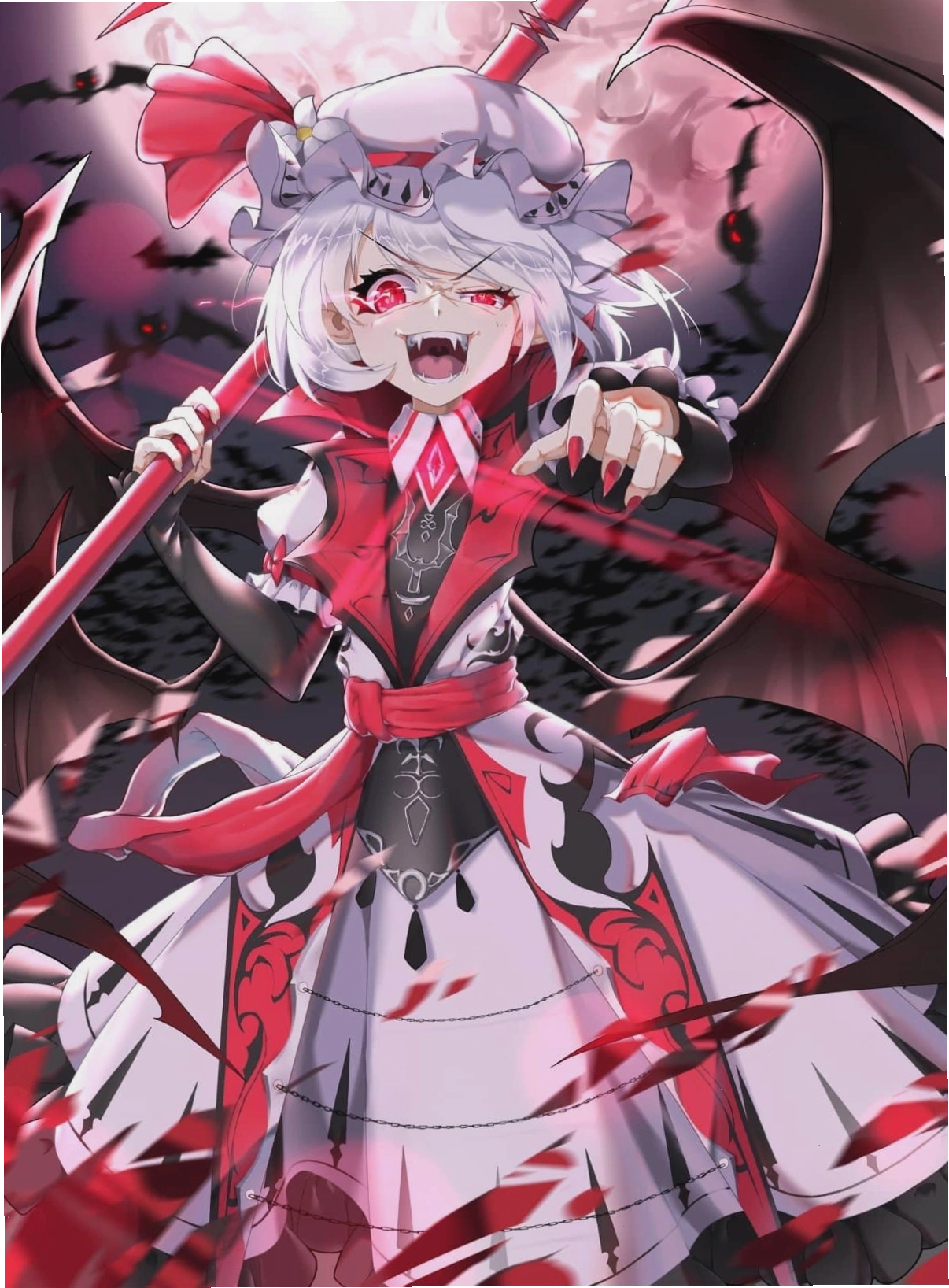 Ảnh anime ác quỷ nữ đáng sợ với ánh mắt bí ẩn