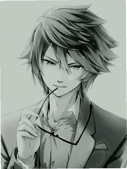 Ảnh Anime boy đen trắng đẹp trai, ánh mắt hút hồn