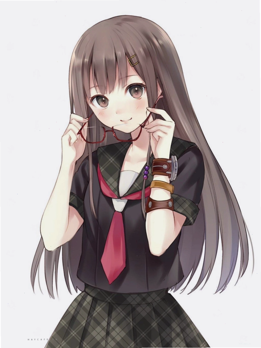 Ảnh anime nữ đẹp đeo kính