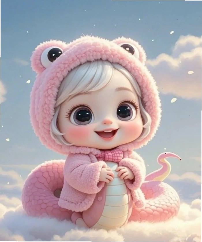 Ảnh chibi bé gái cười tươi rạng rỡ