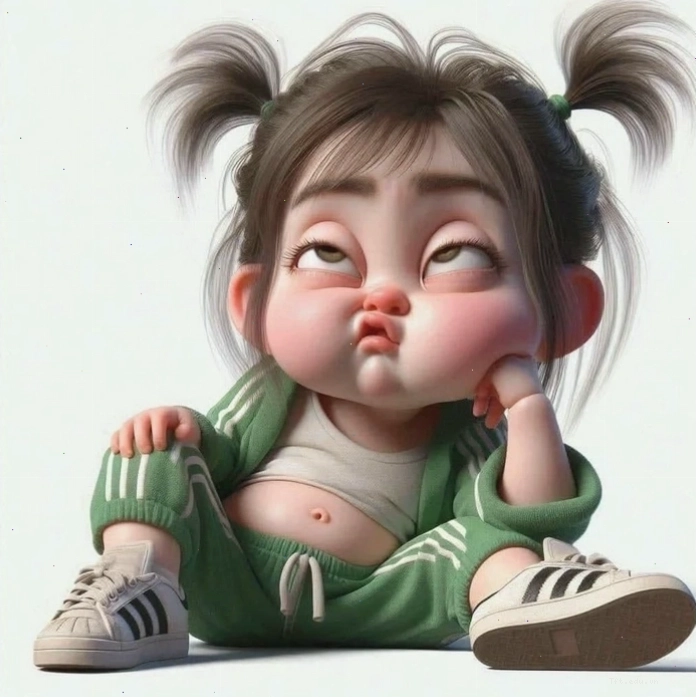 Ảnh chibi bé gái dễ thương tóc ngắn