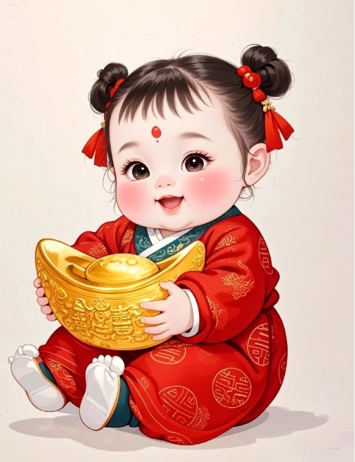 Ảnh chibi bé gái dễ thương vẽ tay