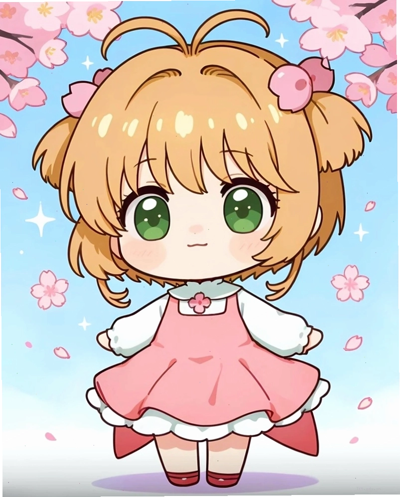 Ảnh chibi bé gái với phong cách vẽ anime