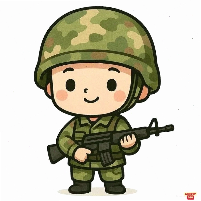Ảnh chibi bộ đội việt nam đẹp