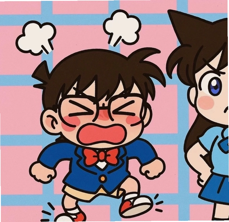 Ảnh Conan chibi đang suy tư