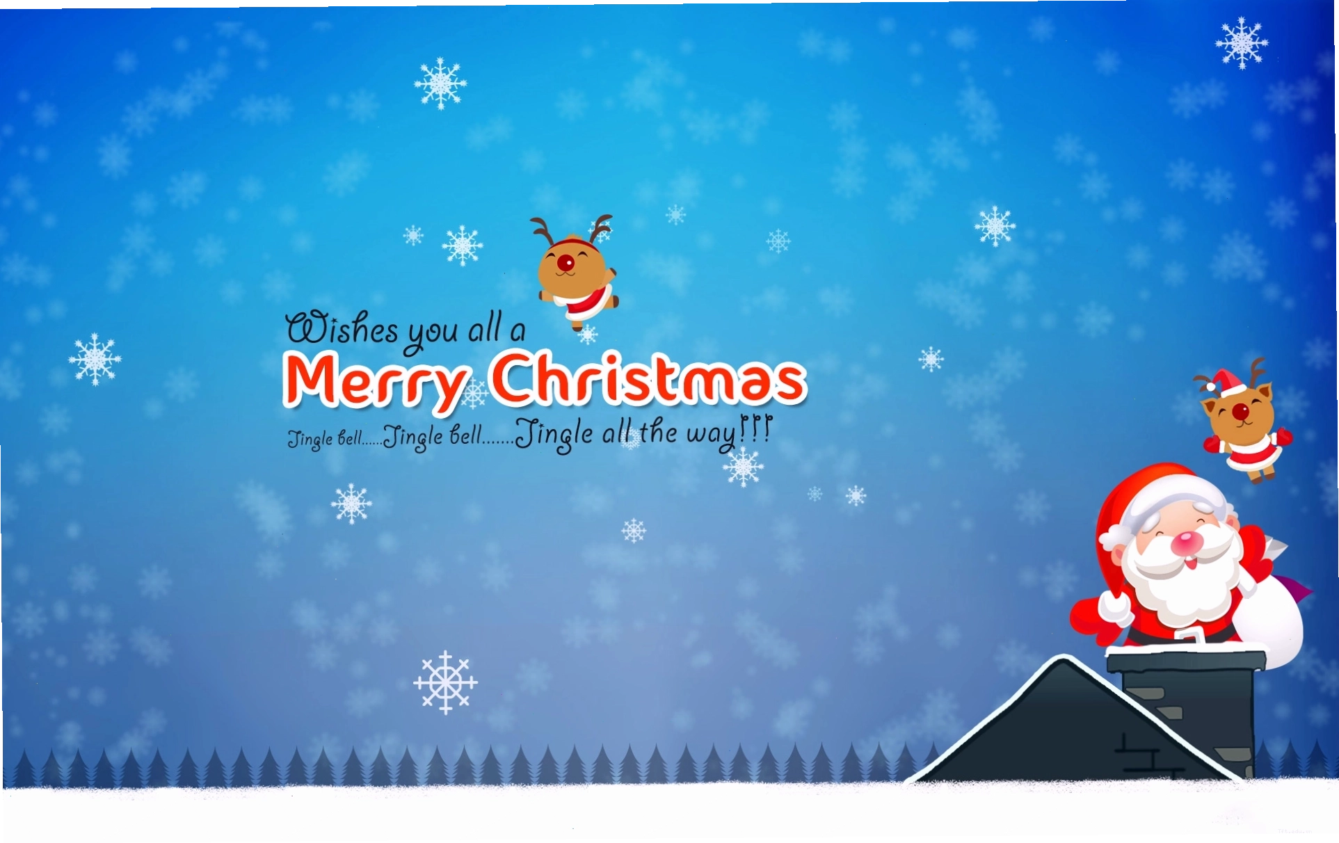 Ảnh cute với ông già Noel và thông điệp Giáng Sinh
