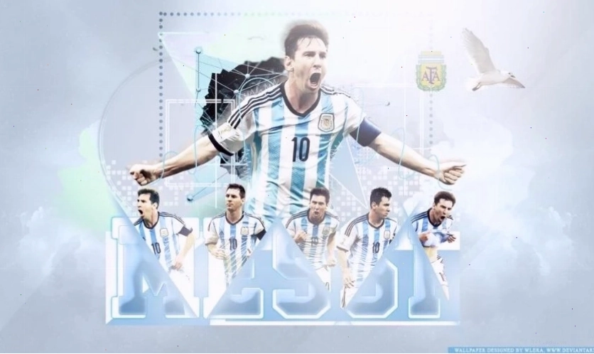 Ảnh Lionel Messi làm hình nền máy tính 3D