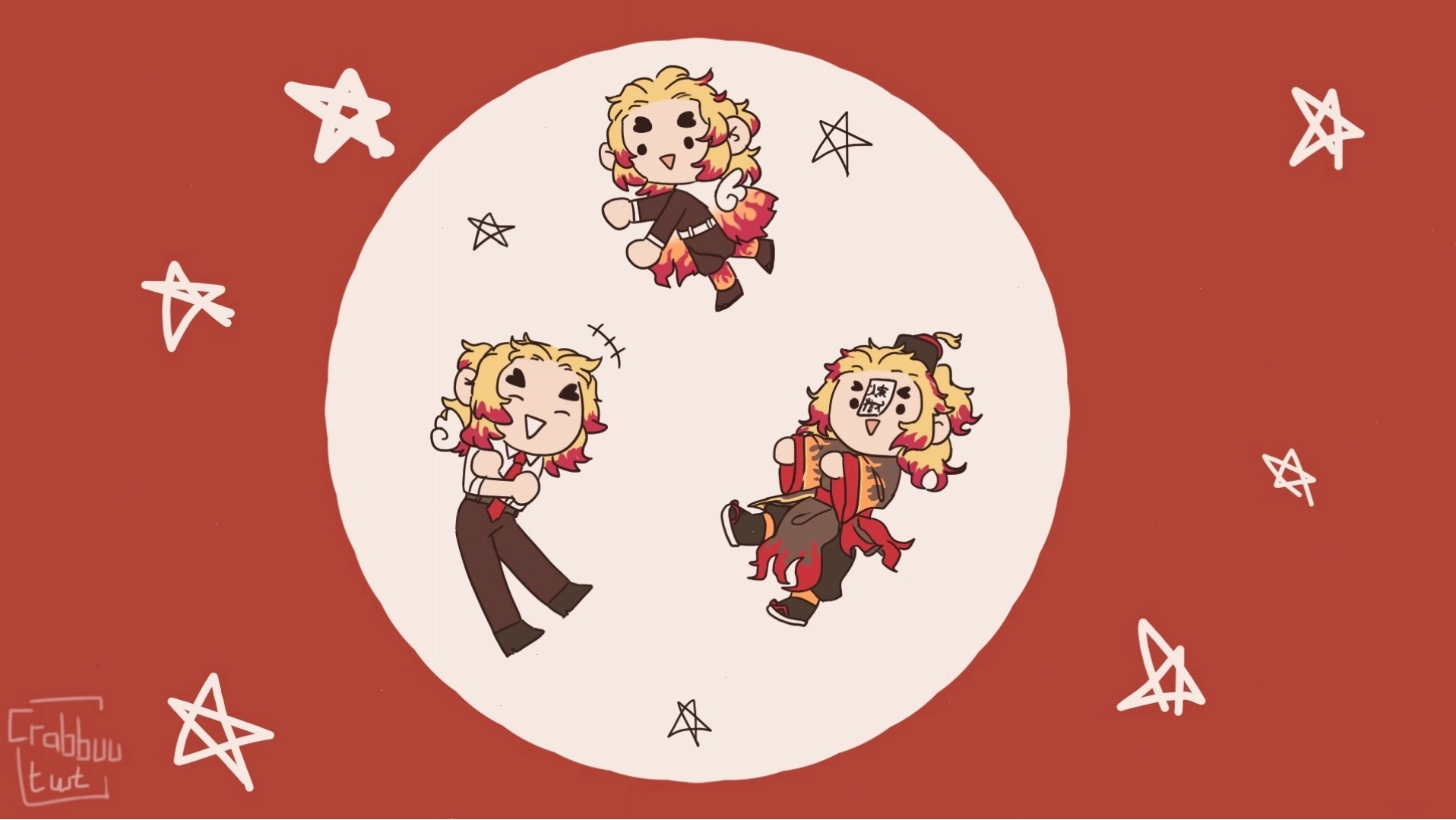 Ảnh Rengoku Chibi dễ thương do fan tạo ra