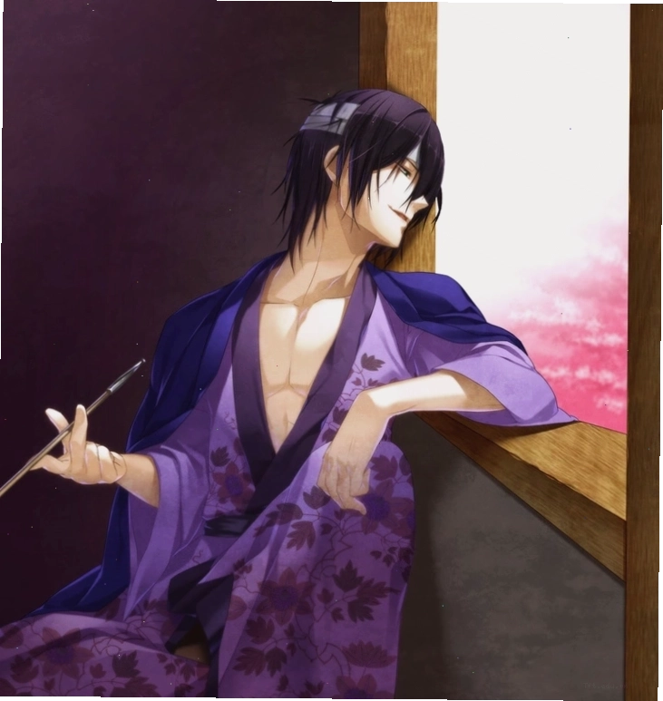 Anime boy đẹp trai trong trang phục kimono truyền thống