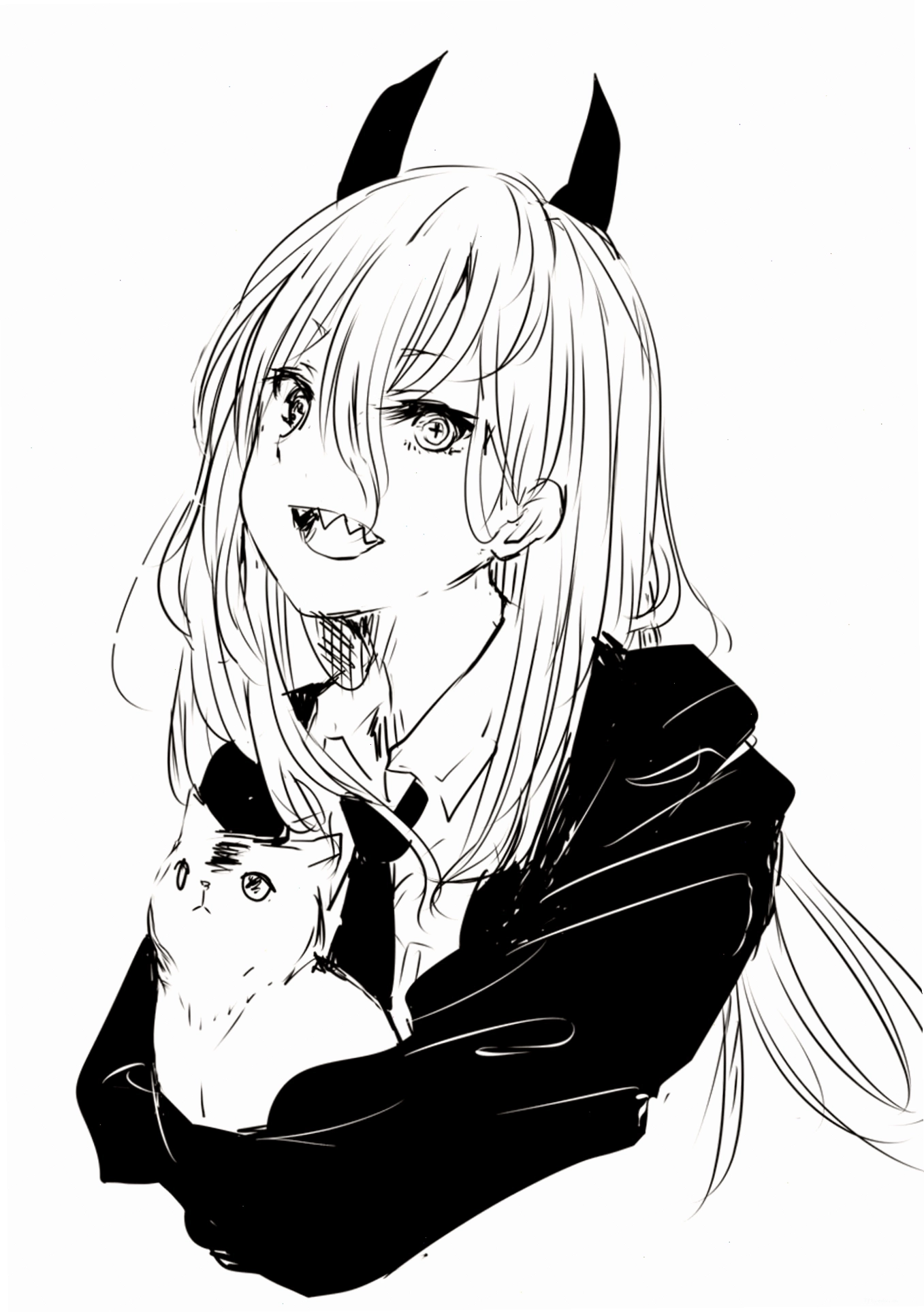Anime trắng đen nữ ma cà rồng