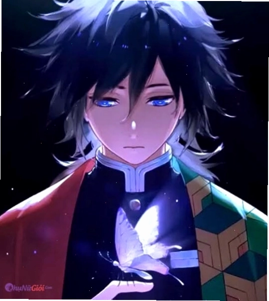 Avatar anime nữ mắt sáng với viền phát quang