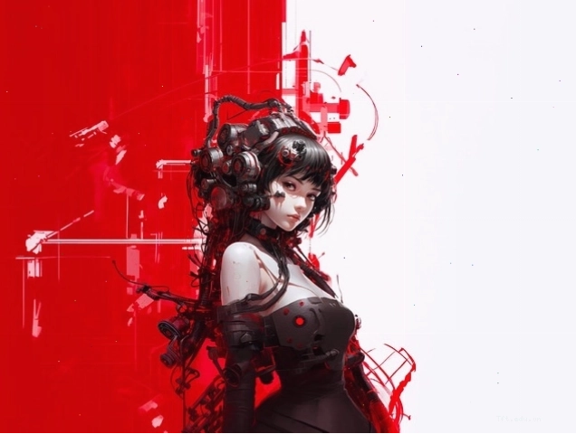 Avatar anime nữ với ánh mắt sắc sảo và biểu cảm lạnh lùng