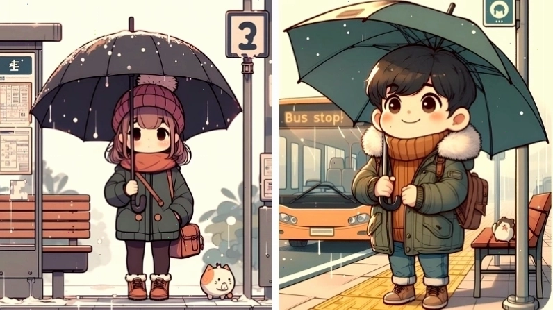 Avatar đôi anime ngầu với phong cách bí ẩn