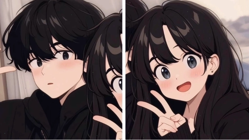 Avatar đôi cute với nụ cười rạng rỡ
