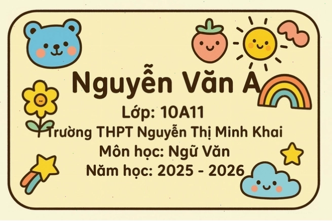 Avatar lớp thiết kế theo phong cách vintage hoài cổ