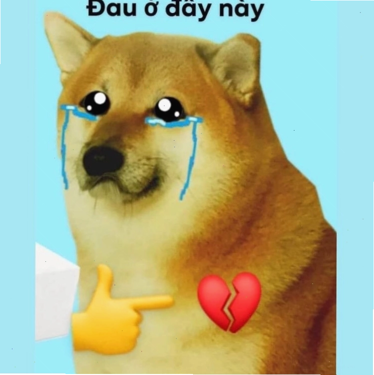 Biểu cảm đau khổ trong meme