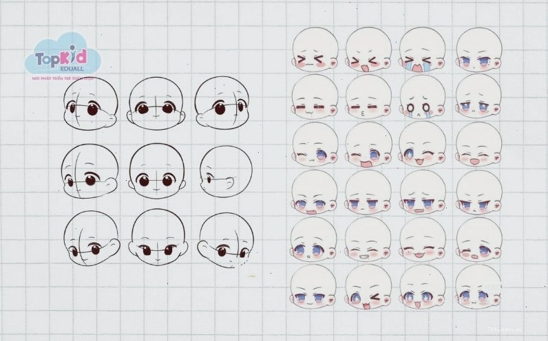 Biểu cảm phong phú của nhân vật Chibi qua đôi mắt