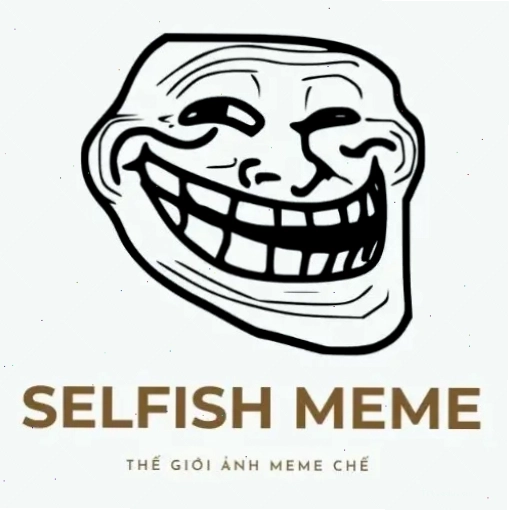 Biểu tượng Selfish Meme với phong cách đen trắng mạnh mẽ