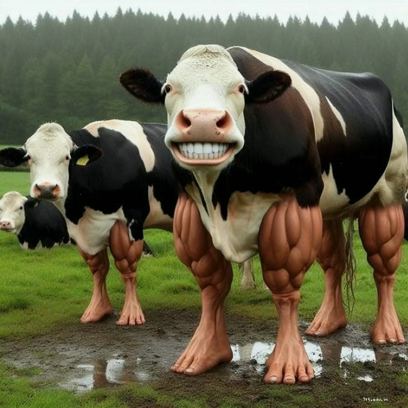 Bò meme ngồi dựa tường vẻ mặt suy tư