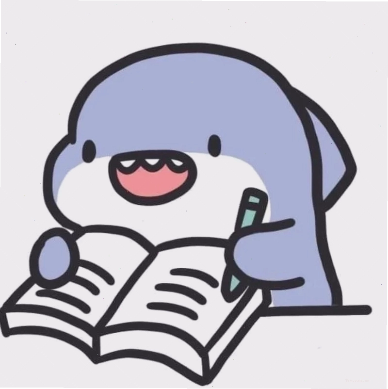 Cá mập chibi dễ thương với biểu cảm ngộ nghĩnh