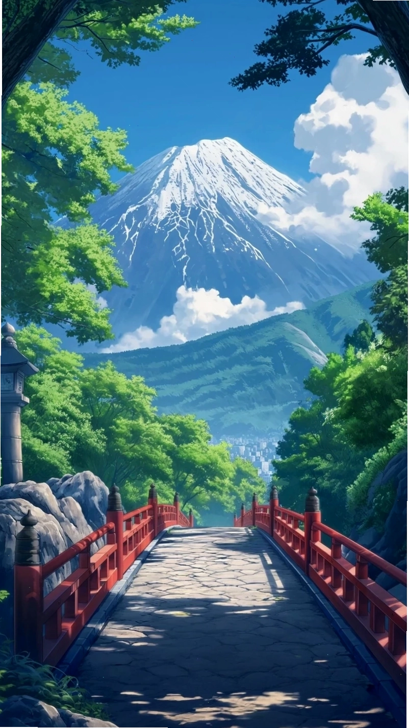 Cánh đồng hoa rực rỡ trong tranh phong cảnh anime