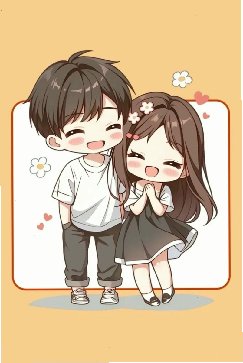 Cặp đôi chibi tạo dáng nhí nhảnh