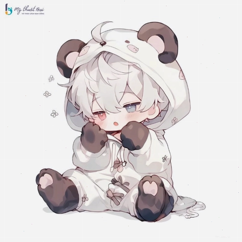 Chàng trai Chibi với biểu cảm tinh nghịch