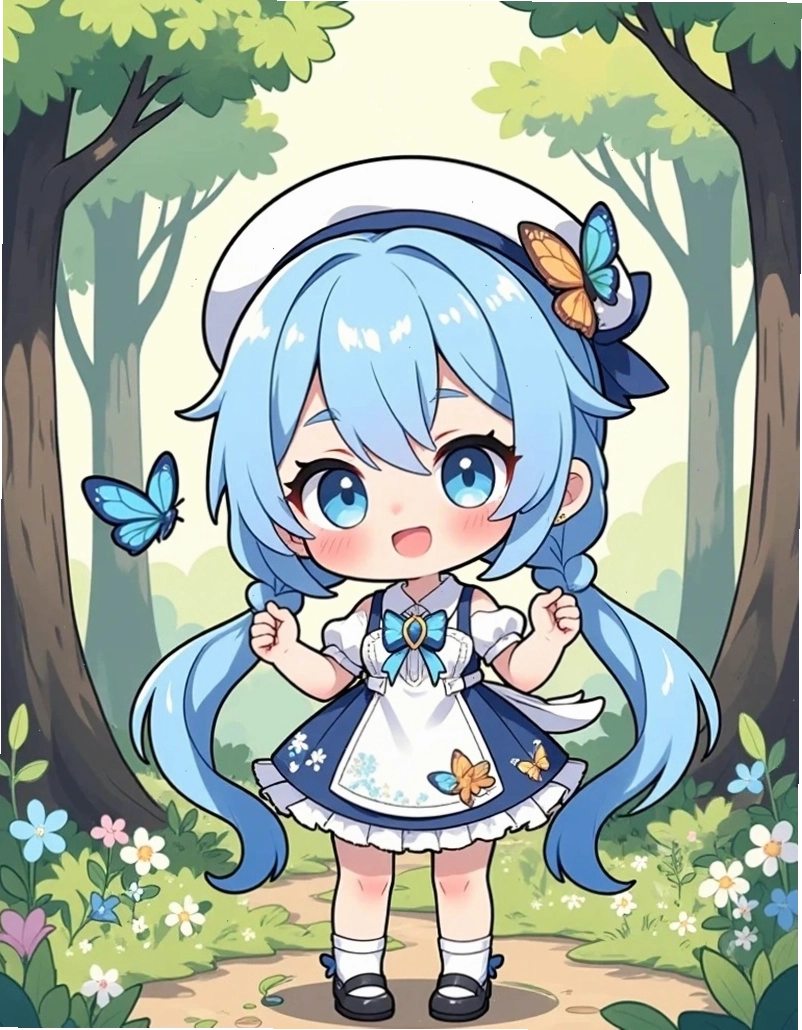 Chibi bé gái hóa thân thành nàng công chúa