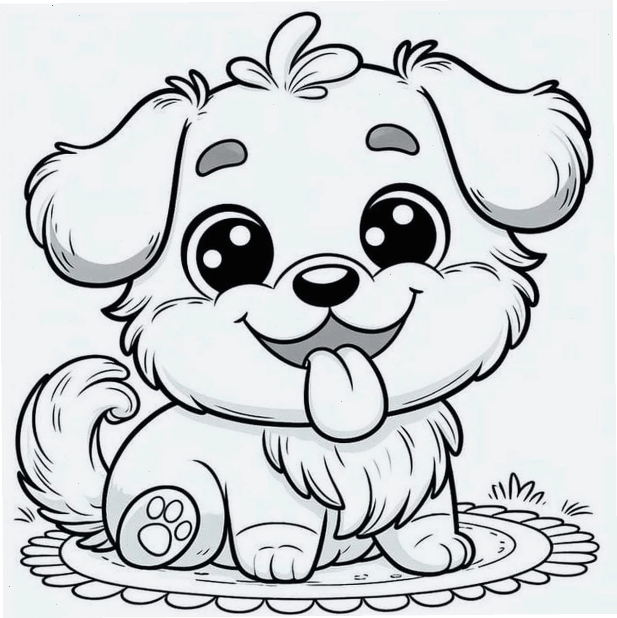 Chibi cute hình vẽ con chó đáng yêu số 12