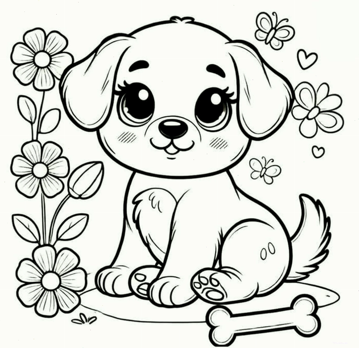 Chibi cute hình vẽ con chó đáng yêu số 13