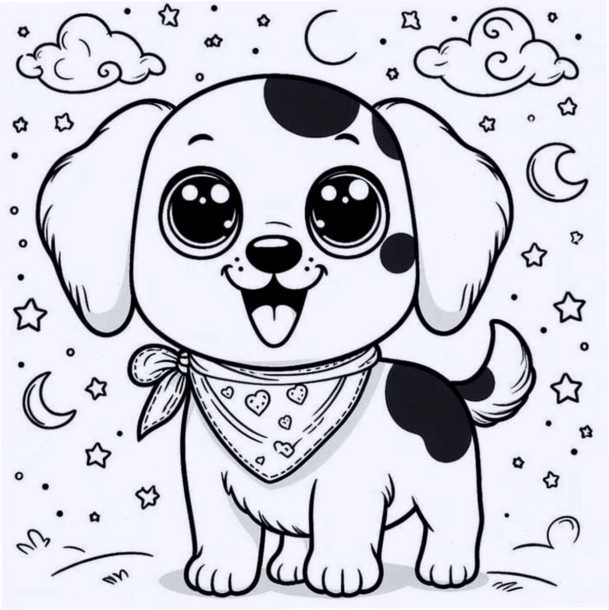 Chibi cute hình vẽ con chó đáng yêu số 3
