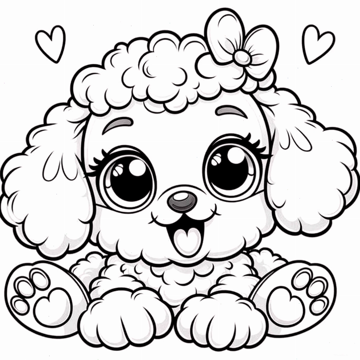Chibi cute hình vẽ con chó đáng yêu số 8