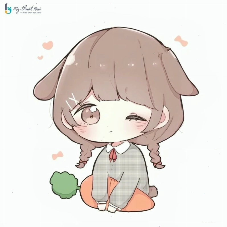 Chibi nữ đang làm dáng đáng yêu
