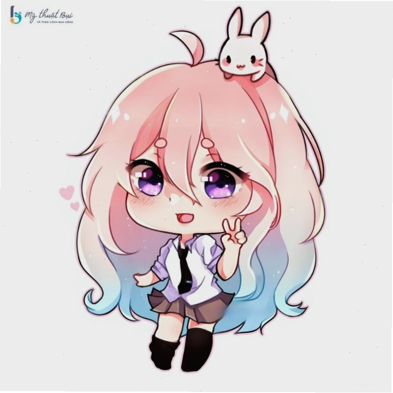 Chibi nữ với đôi mắt to tròn long lanh